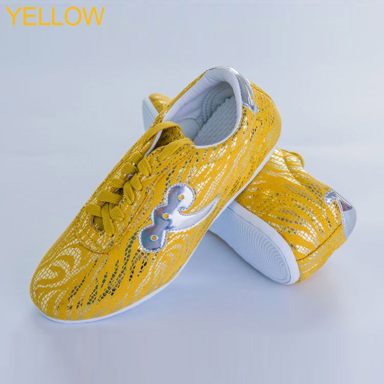 黄色牛皮太极鞋子