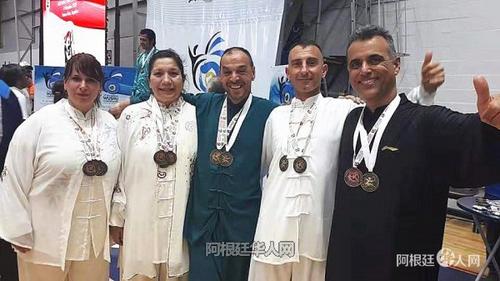 阿根廷华人弟子武术比赛摘三金获体育贡献奖